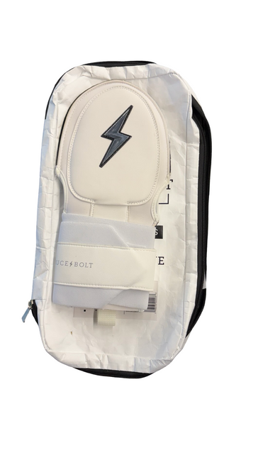 Vist Large View of Product Image Which is Used Bruce Bolt Sliding Mitt White/Navy Blue Adult XL
