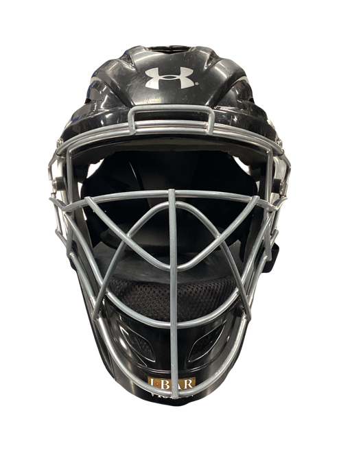 Vist Large View of Product Image Which is Used Under Armour UAHG2AVS-1 Catchers Helmet w/Mask Black LG