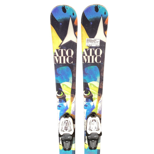 Vist Large View of Product Image Which is Used Atomic CENTURY TWIN TIP Boys DH Ski/Binding Royal Blue And Lime Green 130 cm