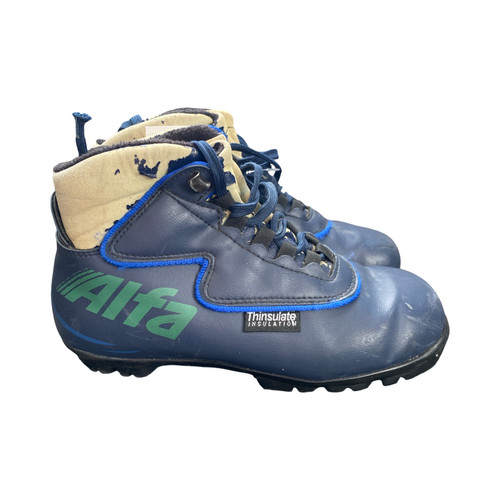 Vist Large View of Product Image Which is Used Boys NNN XC Ski Boots Navy Blue W 06.5-07 / JR 4.5-05