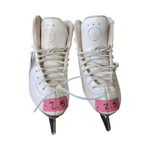 Vist Large View of Product Image Which is Used Risport SCOTT HAMILTON SKATES Girls Figure Skate White Junior 02.5