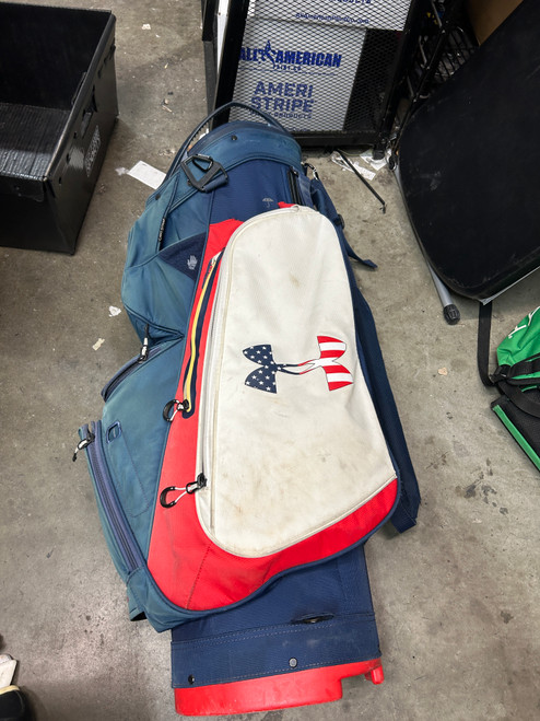 Vist Large View of Product Image Which is Used Under Armour Mens Cart Bag White/Red/Navy