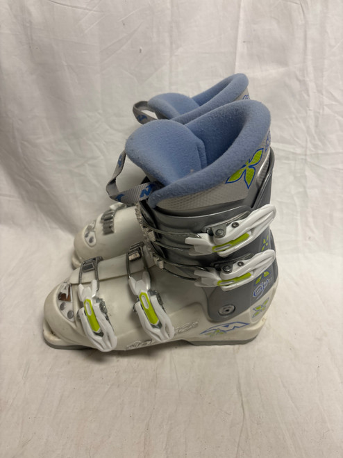 Vist Large View of Product Image Which is Used Nordica GP TJ Girls DH Ski Boot White 235 MP - J05.5 - W06.5