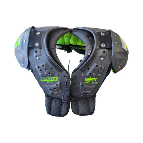 Vist Large View of Product Image Which is Used Schutt DS FLEX YOUTH SHOULDER PADS FB Shoulder Pads Black SM