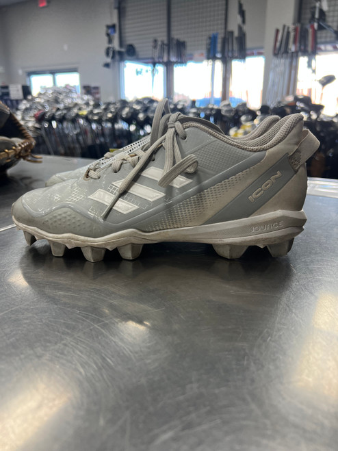 Vist Large View of Product Image Which is Used Adidas ADIZERO BB/SB Cleats Grey Senior 7.5