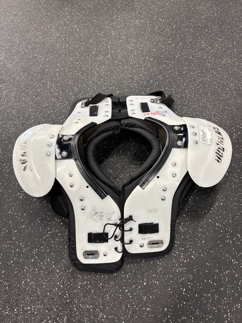 Vist Large View of Product Image Which is Used Douglas 32 FB Shoulder Pads White 2X