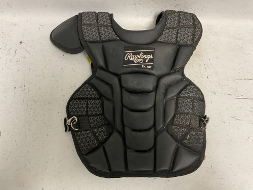 Vist Large View of Product Image Which is Used Rawlings CPMCN-REVA Catchers Chest Protector Black Intermed