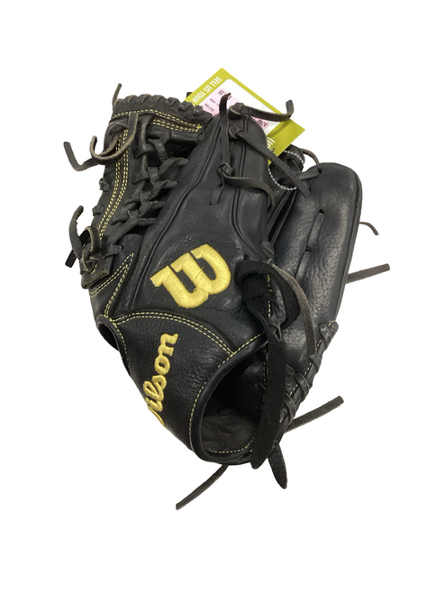 Vist Large View of Product Image Which is Used Wilson A950 BB/SB Glove RH Throw Black 11 3/4"