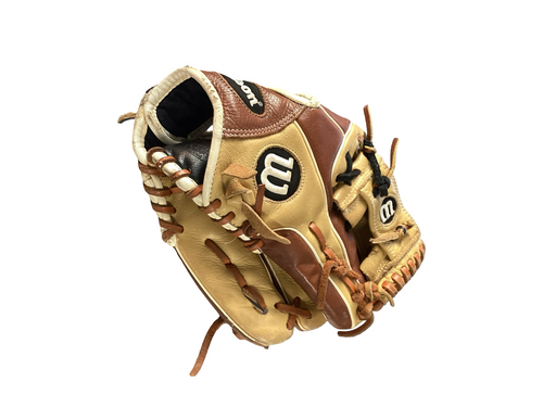 Vist Large View of Product Image Which is Used Wilson A500 BB/SB Glove RH Throw Brown 11"