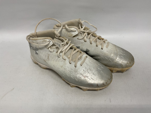 Vist Large View of Product Image Which is Used Under Armour BB/SB Cleats White Senior 8