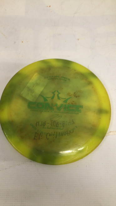 Vist Large View of Product Image Which is Used Dynamic Discs CONVICT LUCID Disc Golf Driver Yellow 174g