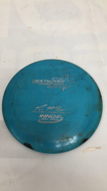 Vist Large View of Product Image Which is Used Innova STAR DESTROYER Disc Golf Driver Royal Blue 172g