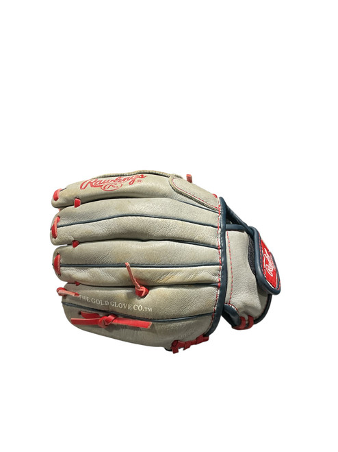 Vist Large View of Product Image Which is Used Rawlings MIKE TROUT BB/SB Glove RH Throw Grey 10 1/2"