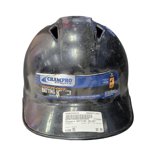 Vist Large View of Product Image Which is Used Champro BATTING HELMET Batting Helmet No Mask Black MD