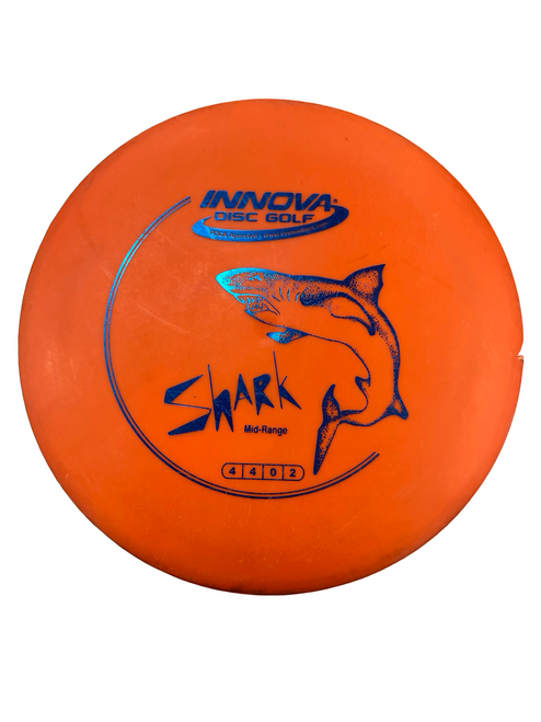 Vist Large View of Product Image Which is Used Innova SHARK Disc Golf Putter Orange
