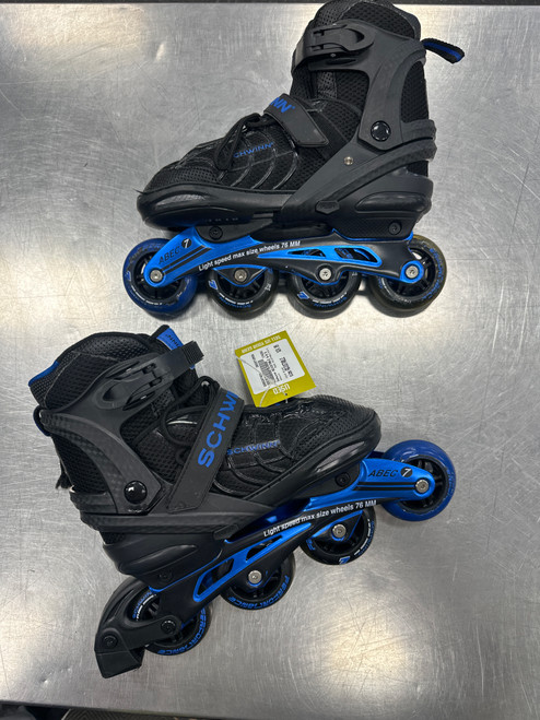 Vist Large View of Product Image Which is Used Schwinn ADJUSTABLE 8-9.5 Senior Rec Fitness Skates Black Adjustable
