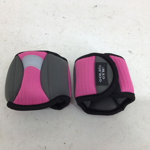 Vist Large View of Product Image Which is Used Golds Gym 2X1.5 LB ANKLE/WRIST WEIGHTS Ankle Weights Pink And Black Other