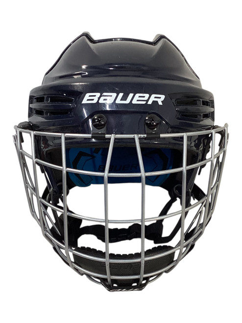Vist Large View of Product Image Which is Used Bauer PRODIGY Helmet Cage Combo Navy Blue One Size