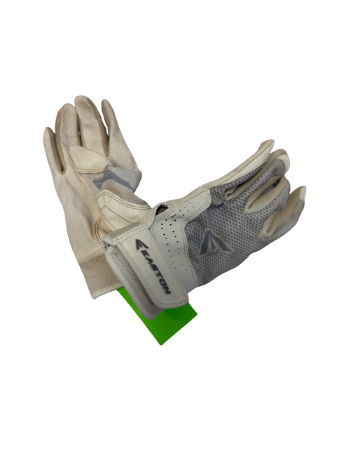 Vist Large View of Product Image Which is Used Easton Hyperlite Womens Batting Gloves White LG