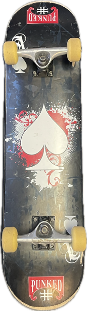 Vist Large View of Product Image Which is Used PUNKDED Complete Skateboard Black 7 3/4"