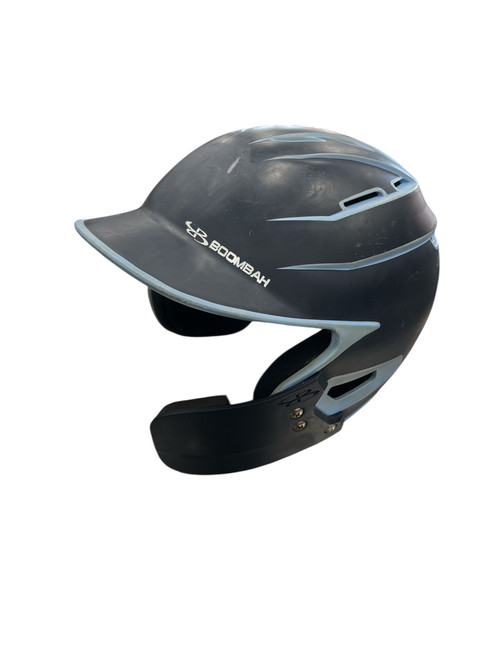 Vist Large View of Product Image Which is Used BoomBah HELMET Batting Helmet No Mask Navy Blue One Size
