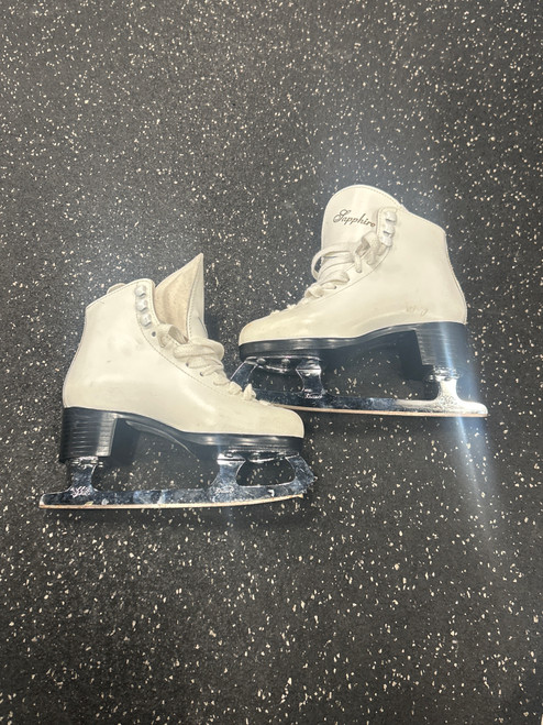 Vist Large View of Product Image Which is Used Riedell SAPPHIRE Girls Figure Skate White Youth 13.0