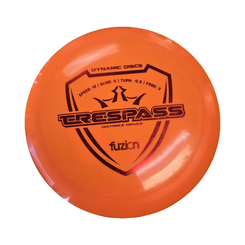 Vist Large View of Product Image Which is Used Dynamic Discs TRESPASS FUZION Disc Golf Driver Orange