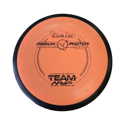 Vist Large View of Product Image Which is Used MVP PHOTON FISSION Disc Golf Driver Orange
