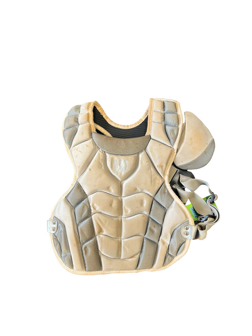 Vist Large View of Product Image Which is Used Wilson WILSON CHEST PROTECTOR Catchers Chest Protector Grey Junior