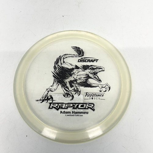 Vist Large View of Product Image Which is Used Discraft ADAM HAMMES LE Z RAPTOR Disc Golf Driver Clear 174g