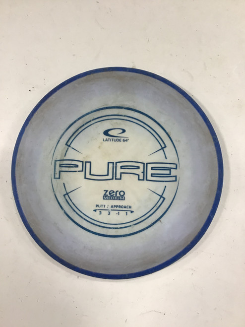 Vist Large View of Product Image Which is Used Latitude 64 ZERO PURE MEDIUM Disc Golf Putter White 173g