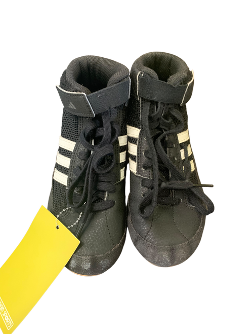 Vist Large View of Product Image Which is Used Adidas Wrestling Shoes Black Youth 13.0