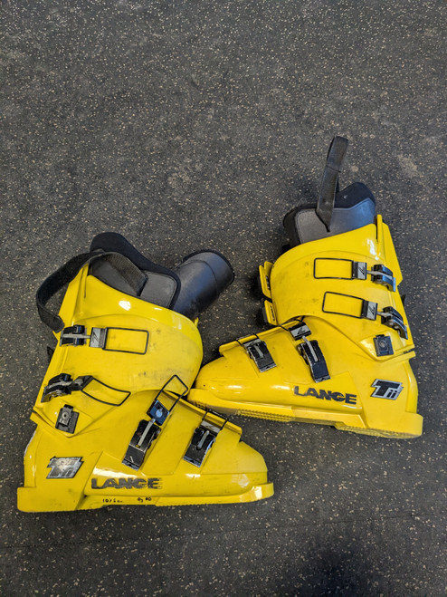 Vist Large View of Product Image Which is Used Lange SKI BOOTS Mens DH Ski Boot Yellow 290 MP - M11 - W12