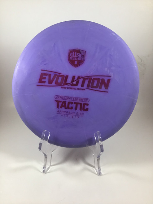 Vist Large View of Product Image Which is Used Discmania EVOLUTION EXTRA SOFT EXO TACTIC Disc Golf Putter Purple 174g