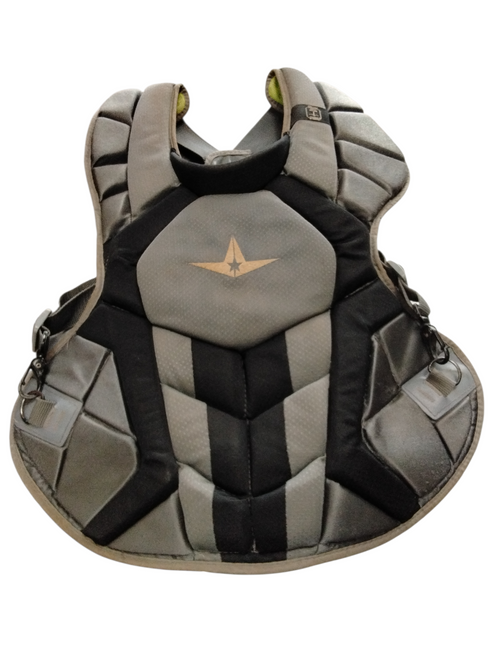 Vist Large View of Product Image Which is Used All Star SYSTEMSEVEN Catchers Chest Protector Grey Adult
