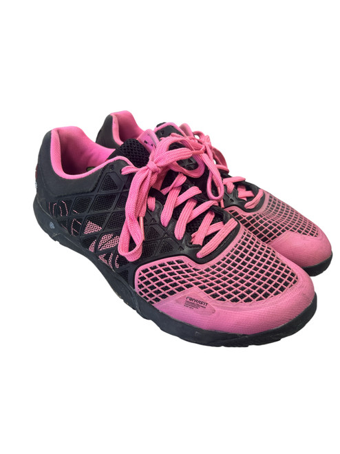 Vist Large View of Product Image Which is Used Reebok CROSSFIT NANO 4.0 Running/X-Train Shoes W Black And Pink Senior 9