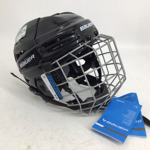 Vist Large View of Product Image Which is Used Bauer IMS 5.0 MD CAGE COMBO HOCKEY HELMET Helmet Cage Combo Black MD