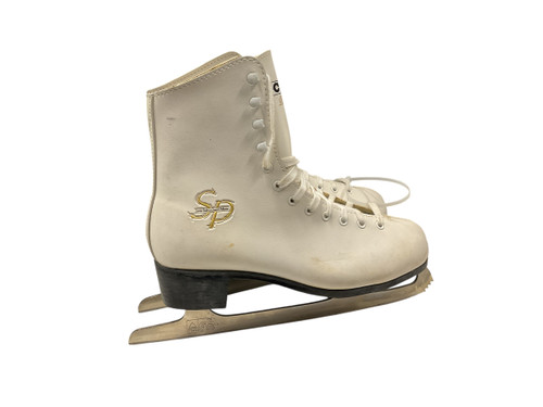 Vist Large View of Product Image Which is Used CCM PIROUETTE SZ 9 WomensFigure Skate White Senior 9