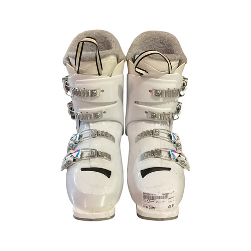 Vist Large View of Product Image Which is Used Rossignol J4 Girls DH Ski Boot White 245 MP - M06.5 - W07.5