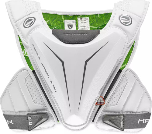 Vist Large View of Product Image Which is Used Maverik M5 EKG SPEED Lacrosse Shoulder Pads White MD