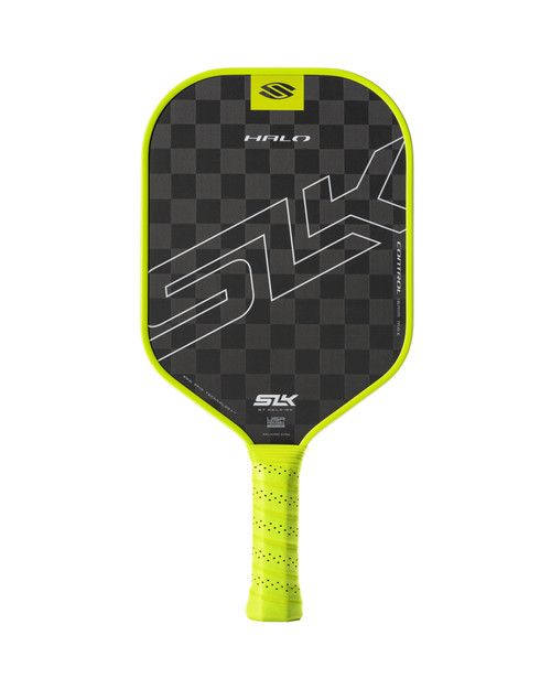 Vist Large View of Product Image Which is New Halo Control Max Volt Green Pickleball Paddle