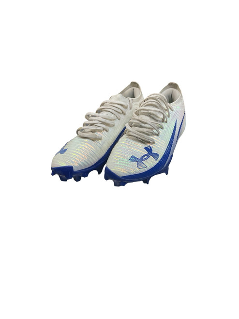 Vist Large View of Product Image Which is Used Under Armour 3028220-106 Adult FB Cleats White Senior 13