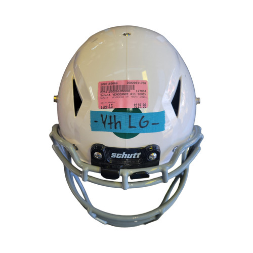 Vist Large View of Product Image Which is Used Schutt VENGEANCE A11 YOUTH -2023- FB Helmet White LG