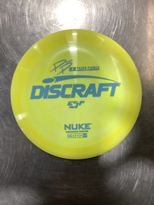 Vist Large View of Product Image Which is Used Discraft NUKE Disc Golf Driver Yellow
