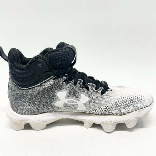 Vist Large View of Product Image Which is Used Under Armour SPOTLIGHT Jr FB Cleats Black And White Junior 01