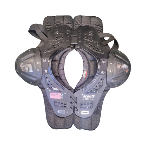 Vist Large View of Product Image Which is Used Schutt Y-FLEX 4.0 YOUTH PADS XL FB Shoulder Pads Black XL