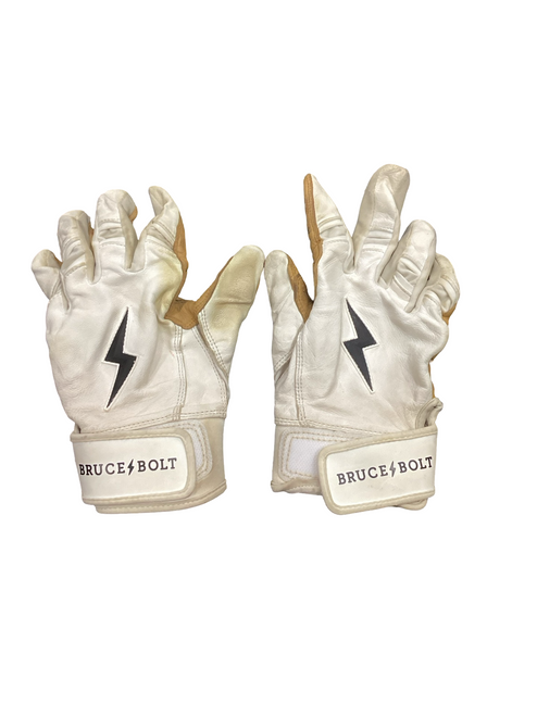 Vist Large View of Product Image Which is Used BRUCE BOLT BB/SB Batting Gloves White LG