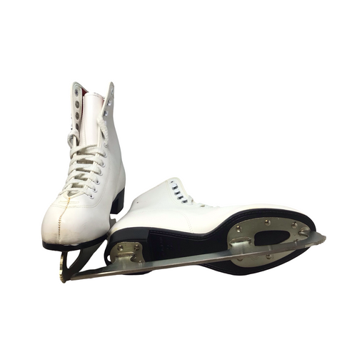 Vist Large View of Product Image Which is Used AMERICAN ROCKET FIGURE SKATES WomensFigure Skate White Senior 8