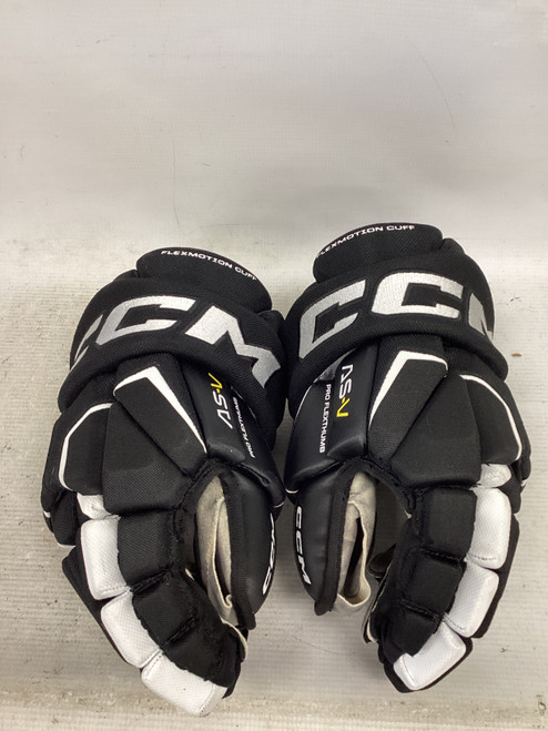 Vist Large View of Product Image Which is Used CCM AS-V Senior Gloves Black 14"