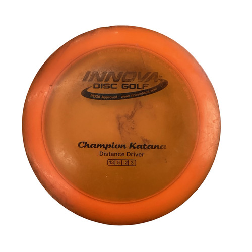 Vist Large View of Product Image Which is Used Innova CHAMPION KATANA Disc Golf Driver Orange